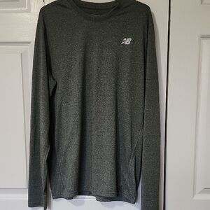 New Balance Men's Charcoal Long Sleeve Tee